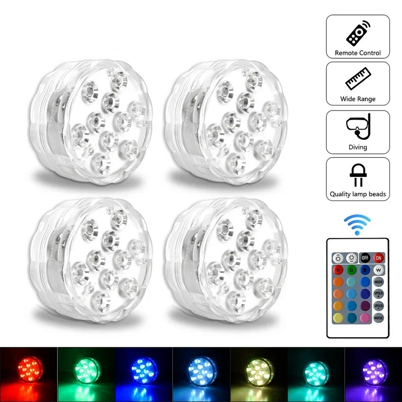 LUMISNAP 10-LED RGB Unterwasser-Magnetleuchten