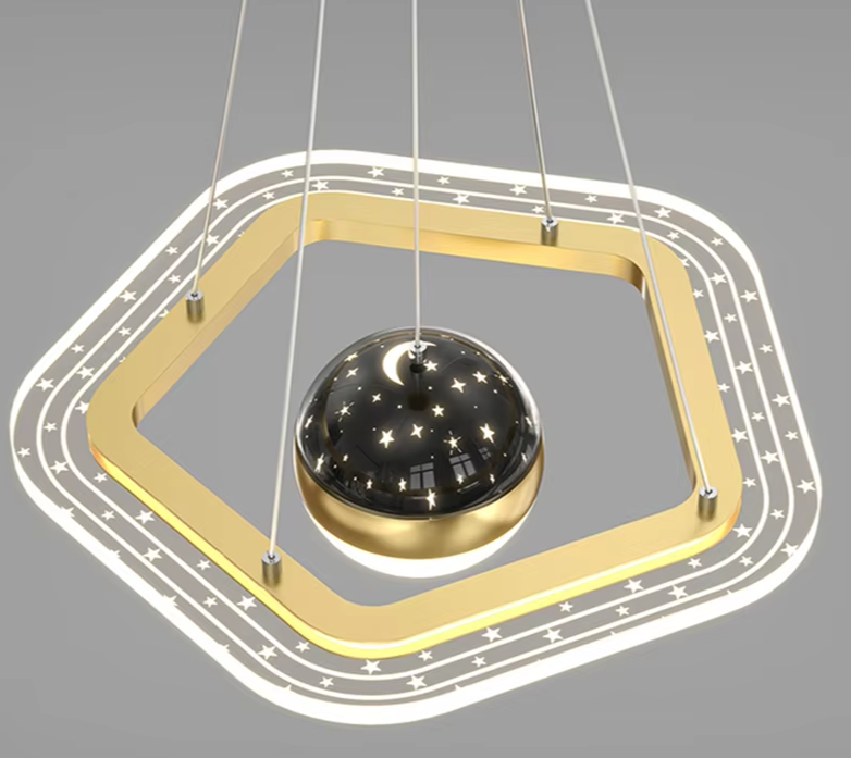LunaNova LED Deckenleuchte mit Mond- und Sternenprojektion