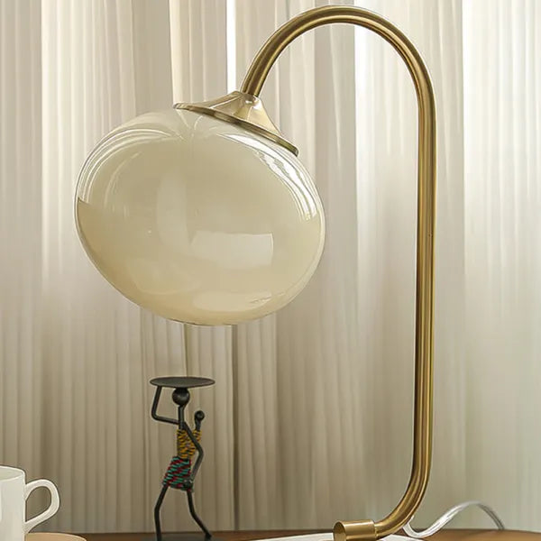 Marshmallow Tischlampe aus Metall und Glas
