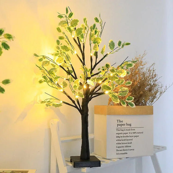Weihnachten Grüne Blätter Led Baum Lichter