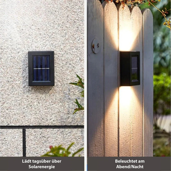 Kabellose LED-Solarwandlampen Deluxe – Schaffen Sie die perfekte Atmosphäre in Ihrem Garten!