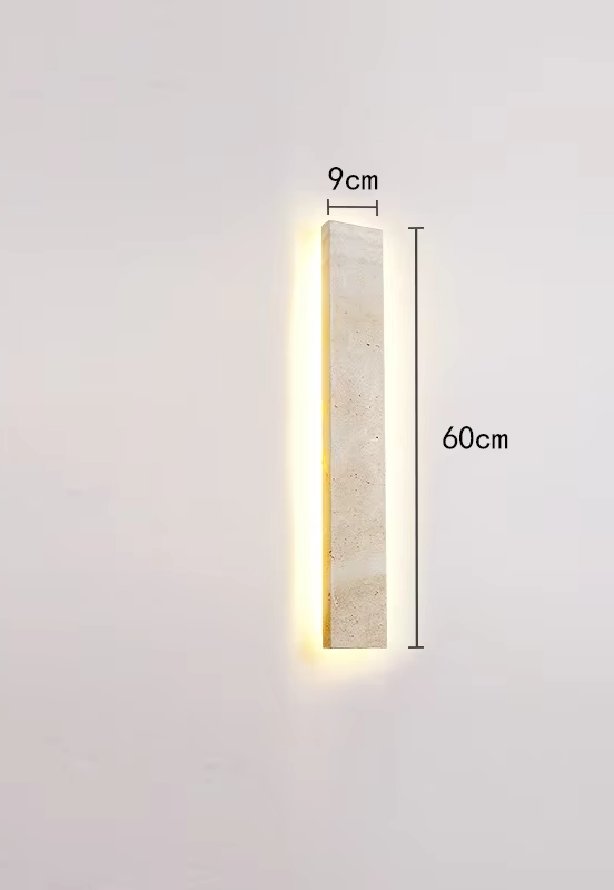 StoneGlow Recta – Moderne Wandleuchte aus Naturstein