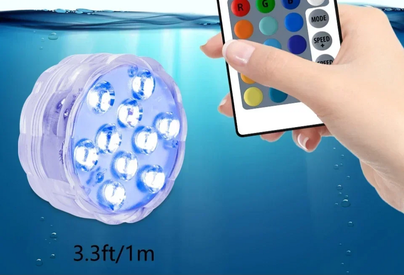 LUMISNAP 10-LED RGB Unterwasser-Magnetleuchten
