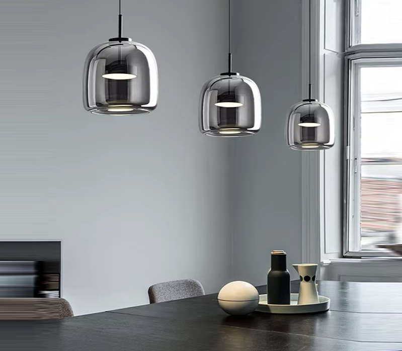 LumiGlow – Elegante Pendelleuchte aus Glasstein mit LED