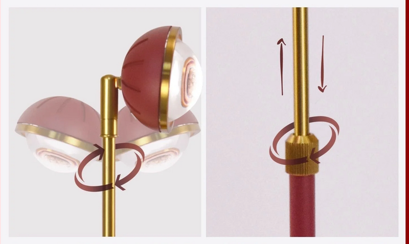 ScandiGlow Rote Skandinavische Stehlampe