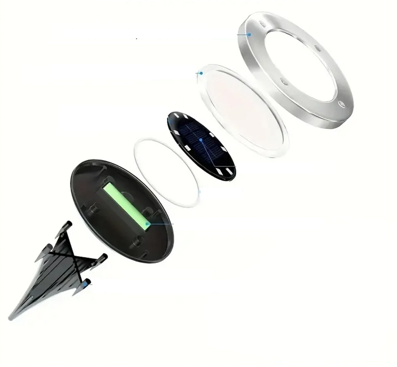 SunStep Solar LED Bodenleuchten – 4er-Set