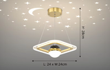 LunaNova LED Deckenleuchte mit Mond- und Sternenprojektion