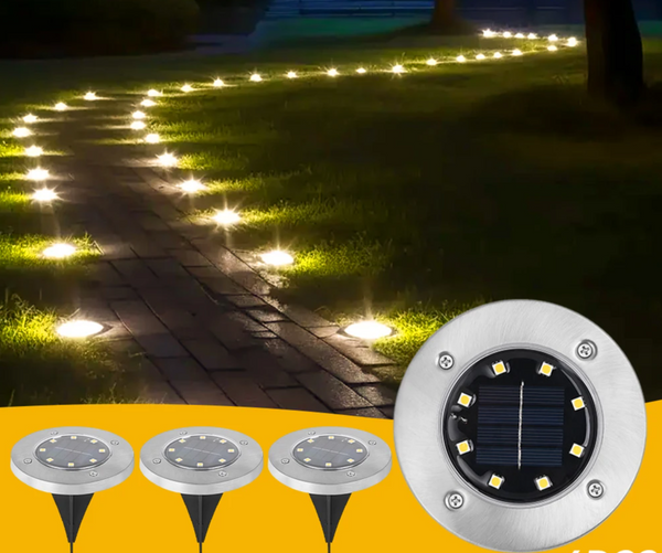 SunStep Solar LED Bodenleuchten – 4er-Set