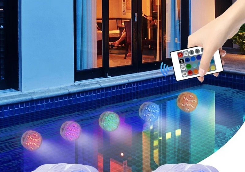 LUMISNAP 10-LED RGB Unterwasser-Magnetleuchten