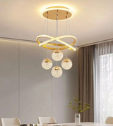 LumaCrest LED Pendelleuchte – Modernes Art Deco-Design für Esszimmer und Wohnzimmer