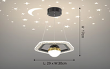 LunaNova LED Deckenleuchte mit Mond- und Sternenprojektion