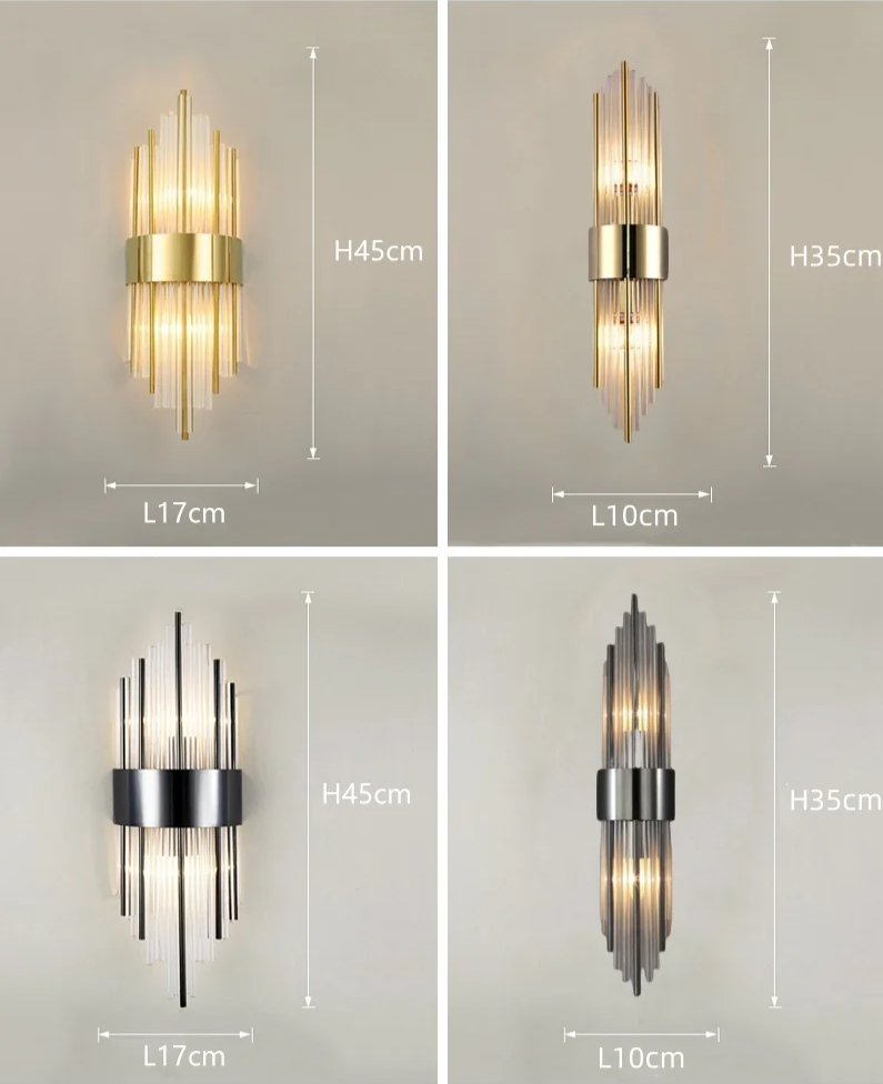 AuriLux Nordic Kristall-Wandleuchte