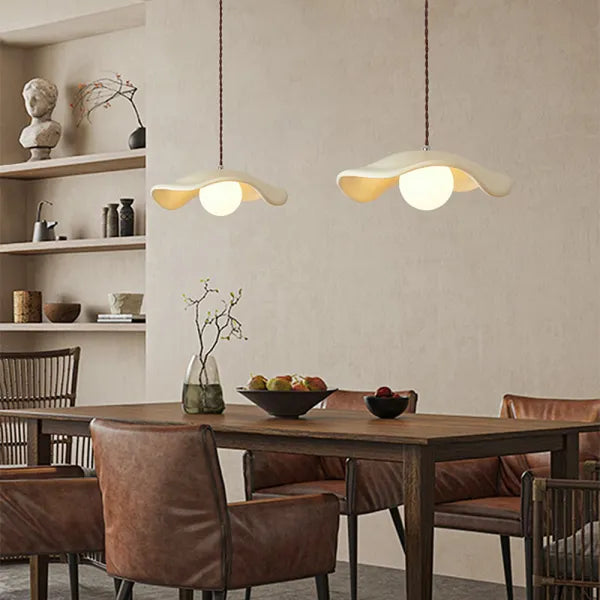 Kreative Wabi Sabi Esszimmer-Hängelampe mit Lotusblättern