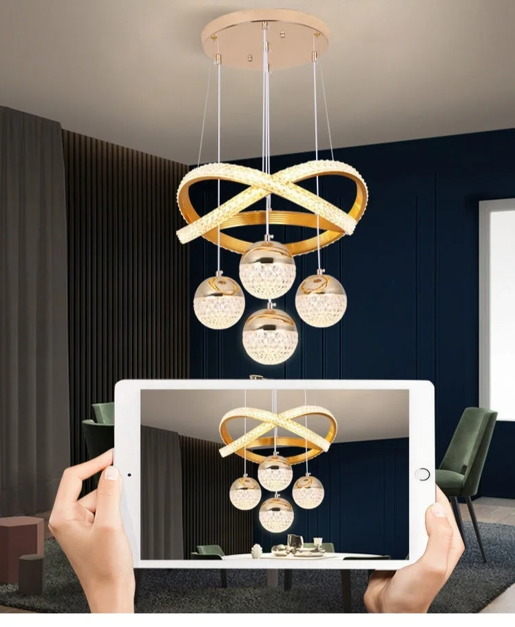 LumaCrest LED Pendelleuchte – Modernes Art Deco-Design für Esszimmer und Wohnzimmer