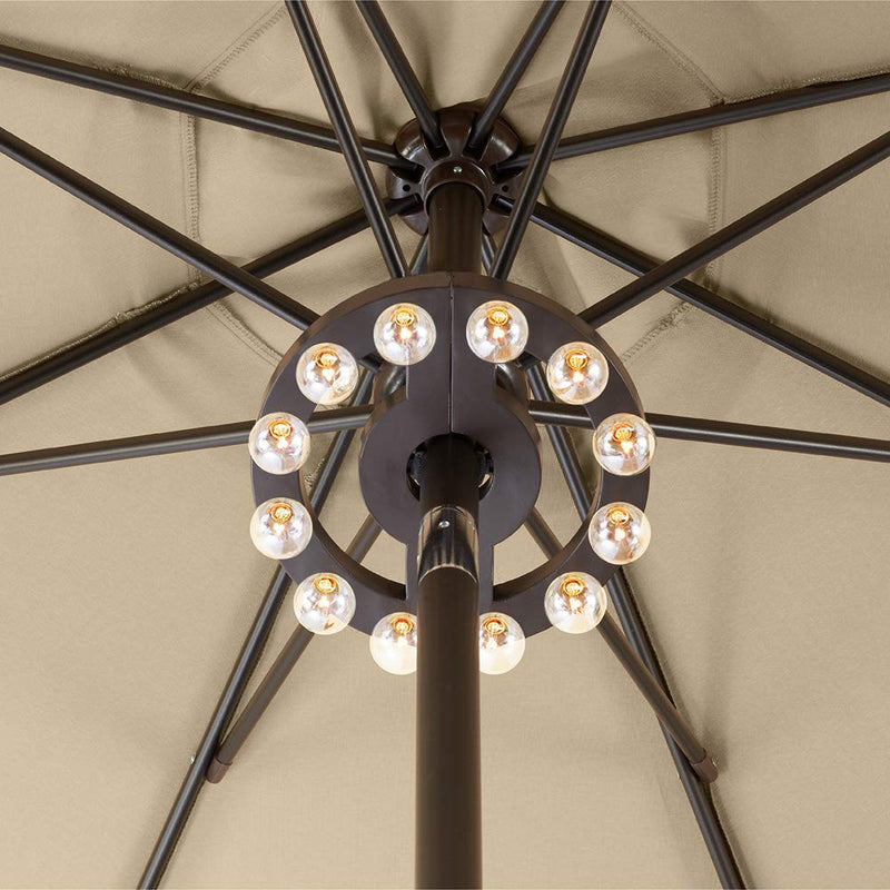 Glanzschirm| Elegante und vielseitige Sonnenschirmlampe