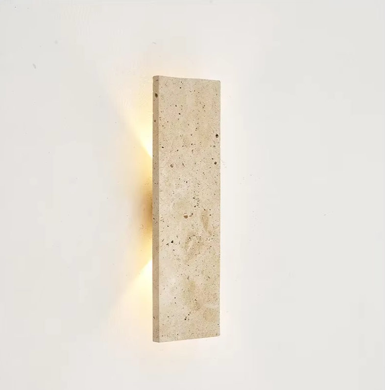 NATURGLO Wasserdichte Wandleuchte aus Naturstein