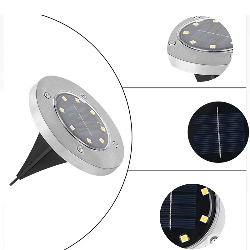SunStep Solar LED Bodenleuchten – 4er-Set