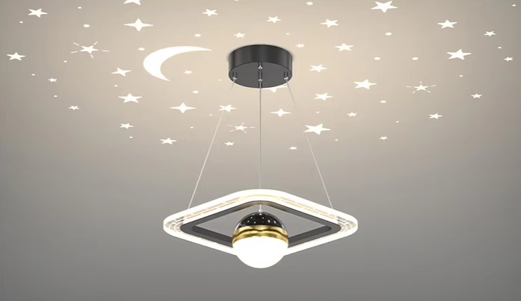 LunaNova LED Deckenleuchte mit Mond- und Sternenprojektion