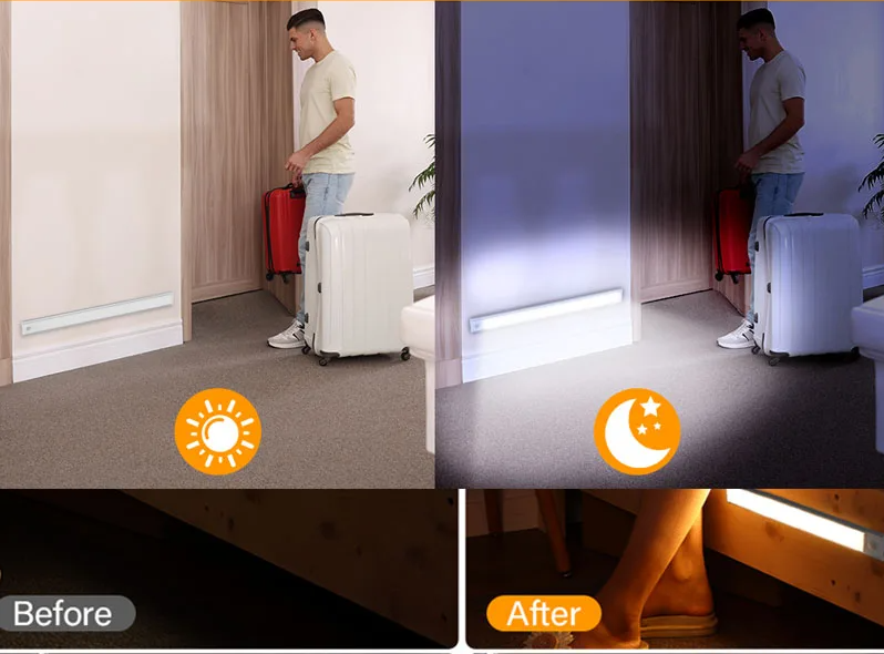 LumiTrack – Kabelloses LED Nachtlicht mit Bewegungssensor & USB-Aufladung