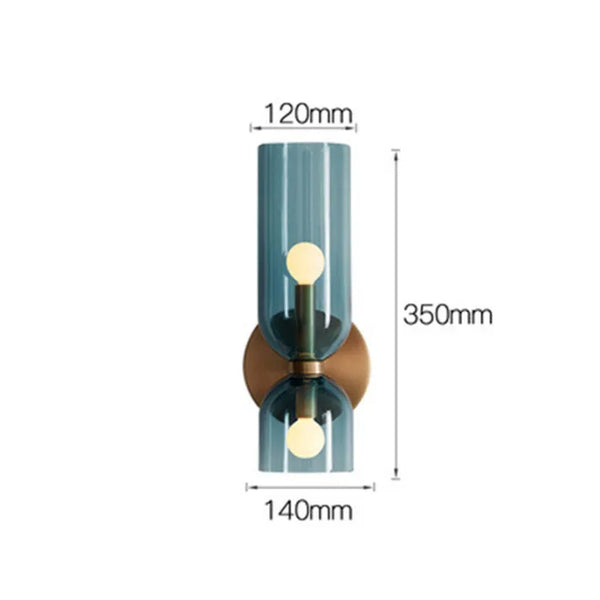 Doppelkopf Glas Wandleuchte Led Sconce