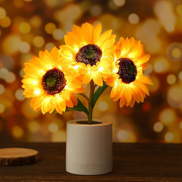 Glitzernde Sonnenblume Lampe für auf Tisch