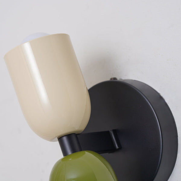 Vintage Doppelkopf-Kreative Home-Deco-Wandlampe