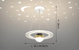 LunaNova LED Deckenleuchte mit Mond- und Sternenprojektion