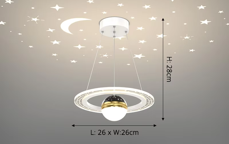 LunaNova LED Deckenleuchte mit Mond- und Sternenprojektion