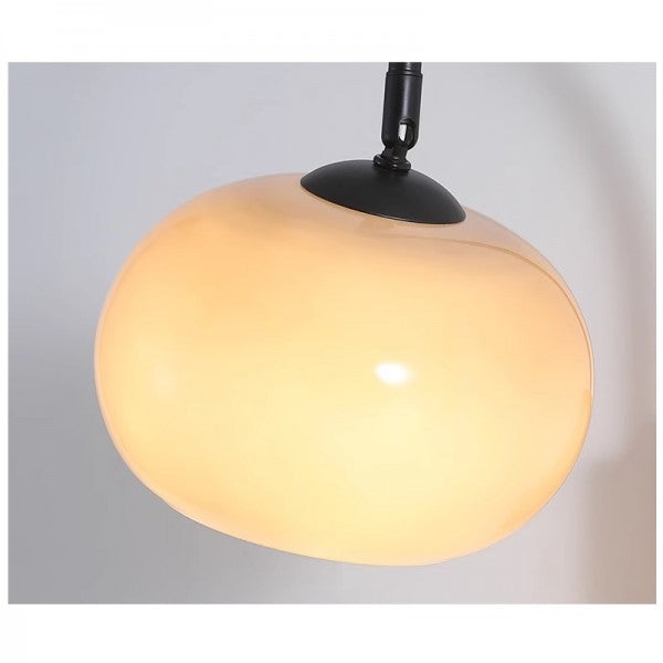 Drehbare Wandleuchte aus Bauhaus-Glas in Khaki mit Holzoberfläche