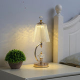 Vintage Goldene Tischlampe aus Kristall