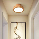 Runde Deckenlampe aus Holz