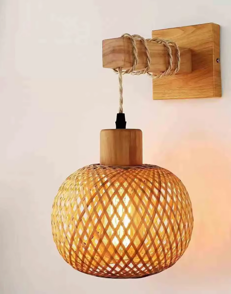 BAMBULUX Bambus Wandlaterne