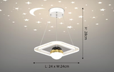 LunaNova LED Deckenleuchte mit Mond- und Sternenprojektion