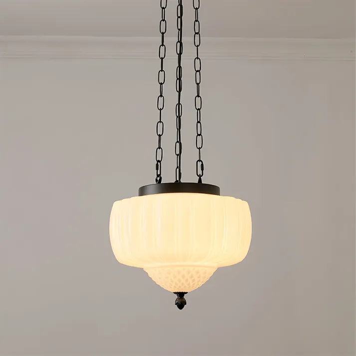 Moderne weiße minimalistische Hängelampe