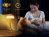 LumiVintage 3000 – Retro LED Tischlampe mit Touch-Dimmung und 3000mAh Akku