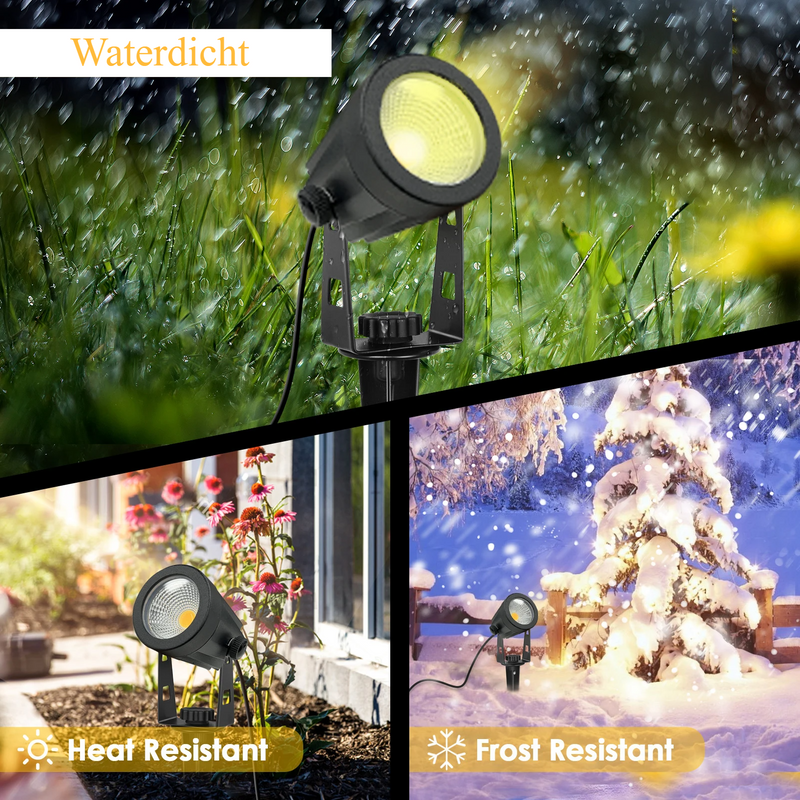 PowerBeam LED Gartenstrahler Außen – Wasserdichte Landschaftsbeleuchtung