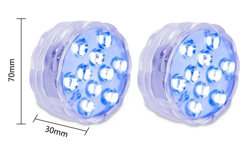 LUMISNAP 10-LED RGB Unterwasser-Magnetleuchten
