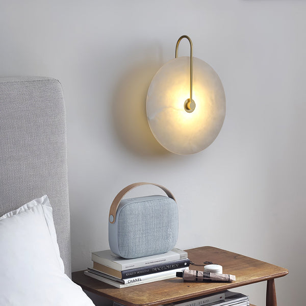 LED-Wandleuchte aus Alabasterstein