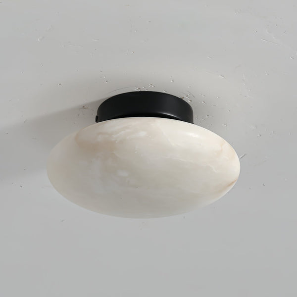 Ovale Deckenleuchte aus Alabaster