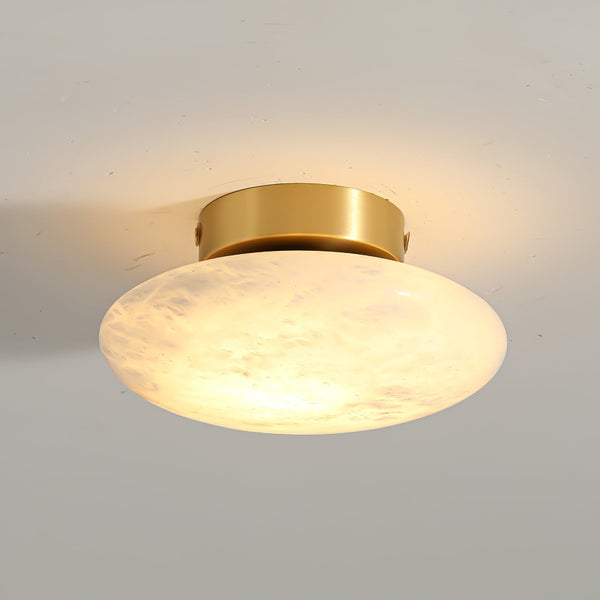 Ovale Deckenleuchte aus Alabaster