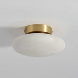 Ovale Deckenleuchte aus Alabaster
