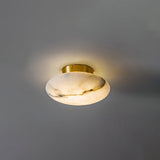 Ovale Deckenleuchte aus Alabaster