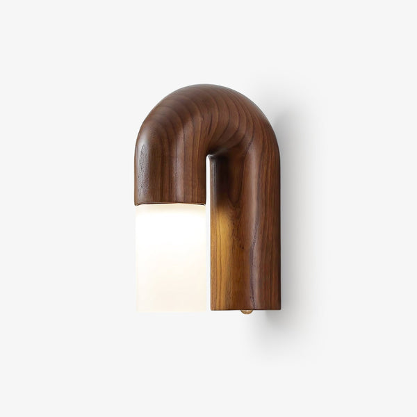 Arcus gebogene Wandleuchte aus Holz