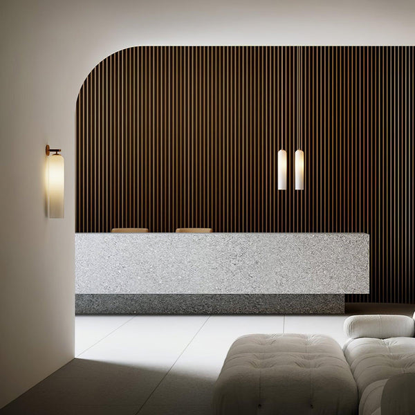 Moderne Glaswandleuchte für das Badezimmer