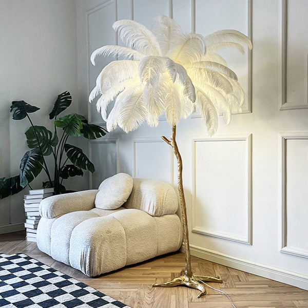 Nordic Ostrich Feathers Stehleuchte