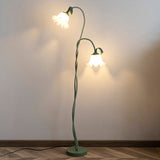 Elegante Calla Blumen Weiß Stehlampe