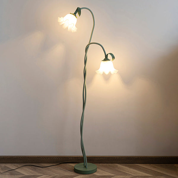 Elegante Calla Blumen Weiß Stehlampe