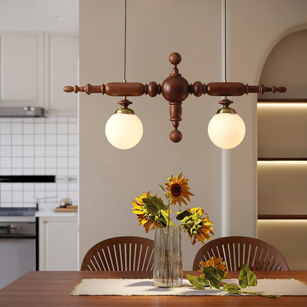 Zeitloser LED-Kronleuchter aus Cambridge-Holz