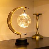 Enchanted Glas Mond Lampe mit warmem Licht für auf dem Tisch