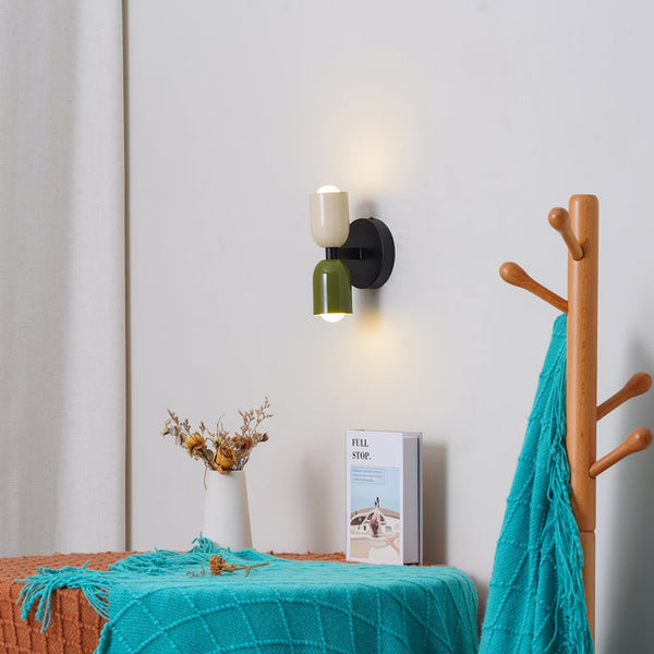 Vintage Doppelkopf-Kreative Home-Deco-Wandlampe